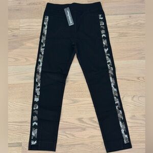 ZANNZA Couture Black Pants with Camouflage Sparkle Details  Size Small
